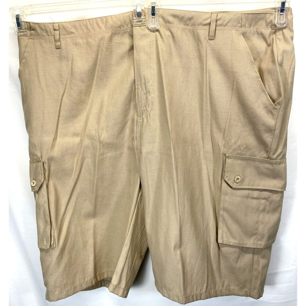 Sahara Club Khaki Cargo Shorts 46 Cotton Blend Pockets RN66916